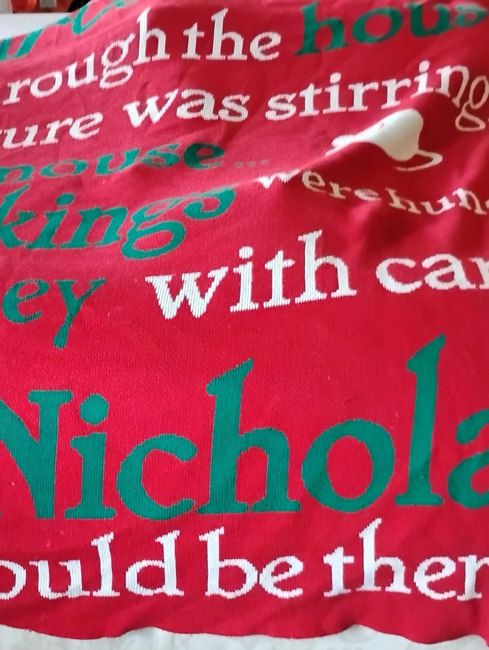 Punctuate Barnes & Noble Twas The night Before Christmas Throw